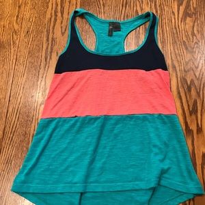 Striped Racerback Tank Size L